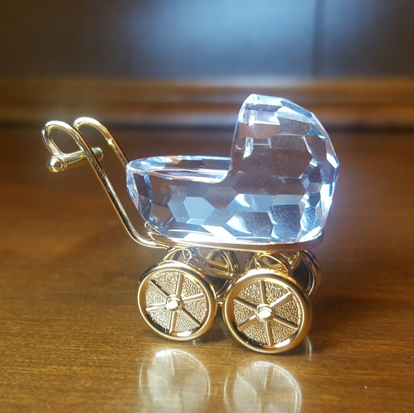 swarovski crystal baby carriage